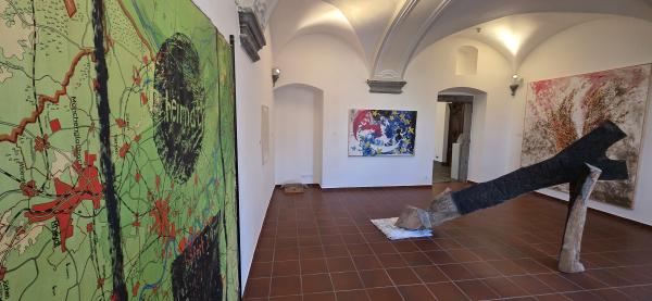 Ausstellung Felix Dröse - Intervention an der Klosterpforte, © Bettina Klapheck, Kulturamt Kempen