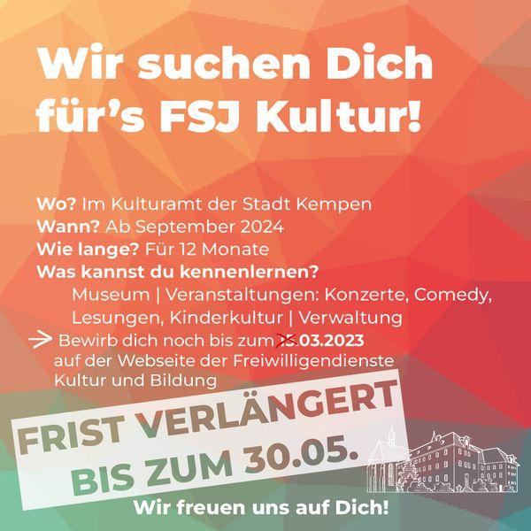 Wir suchen FSJ Kultur!