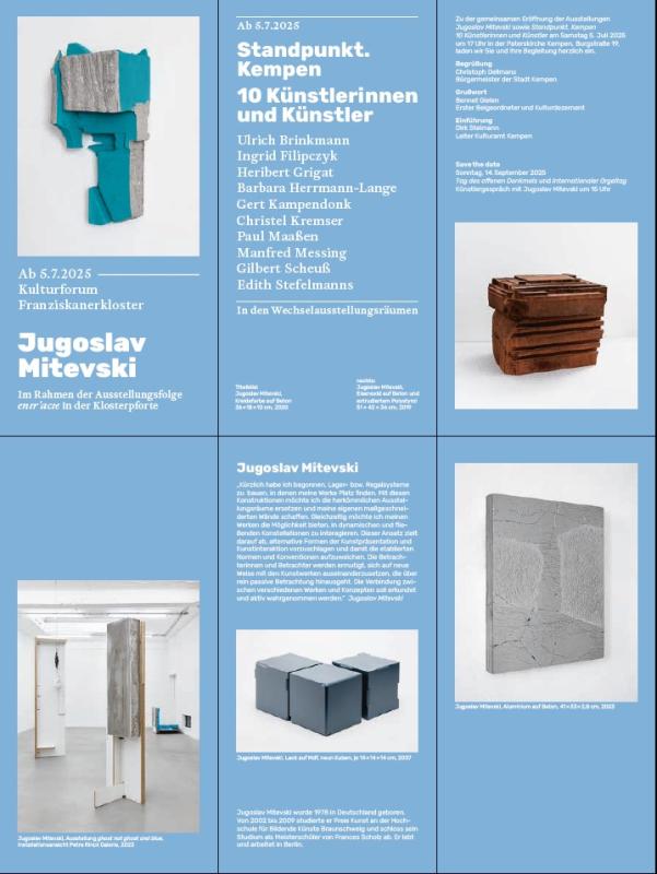 Einladungsflyer Standpunkt.Kempen und Jugoslav Mitevski