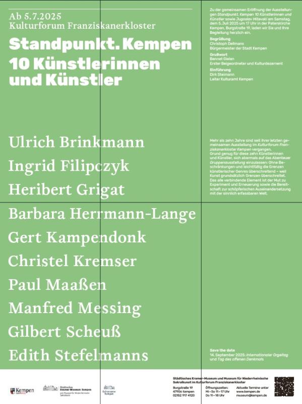 Flyer Ausstellungseinladung Standpunkt.Kempen,© Kulturamt Kempen