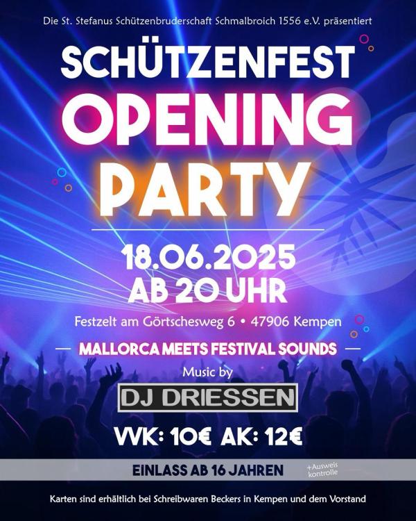 Schützenfest Opening Party Event Image: Schützenfest Opening Party