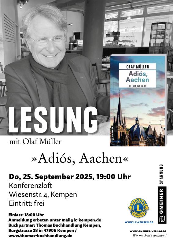 Event Image: Lesung mit Olaf Müller "Adiós, Aachen" 